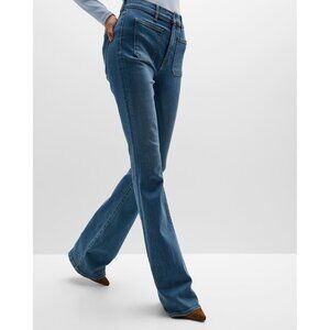 NWOT Veronica Beard Beverly Skinny Flare Patch Pocket Jeans 27